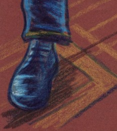 Blue Suede Shoes (Les chaussures bleues) - dessin : Gilderic