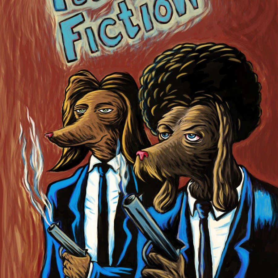 Pet Fiction (une parodie de Pulp Fiction) - Dessin de Gilderic