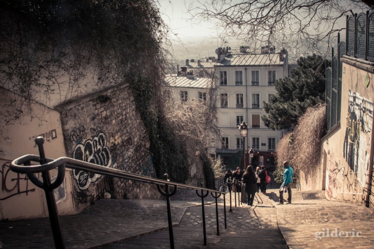 Les escaliers de Montmatre, Paris - Photo : Gilderic