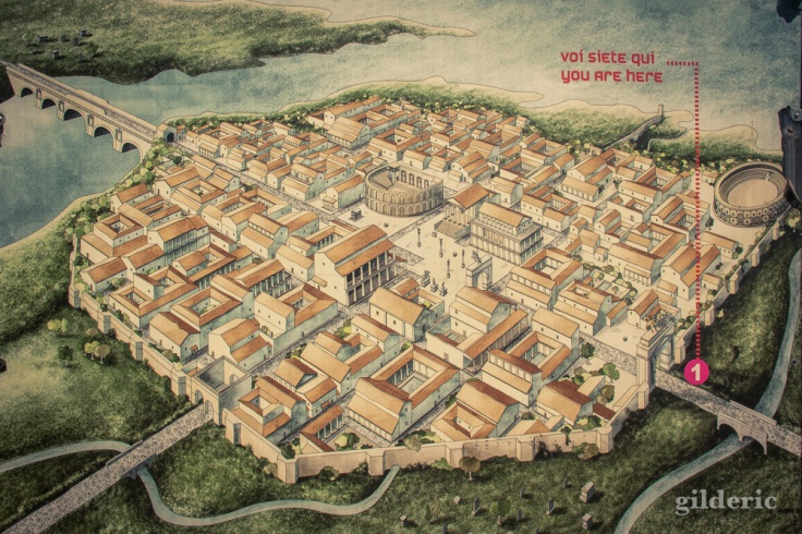 Plan de la cité romaine de Rimini