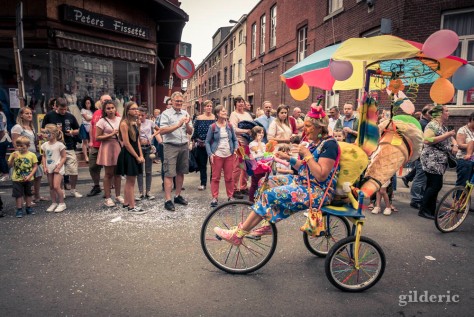 15 août 2018 en Outremeuse : clowns à vélo