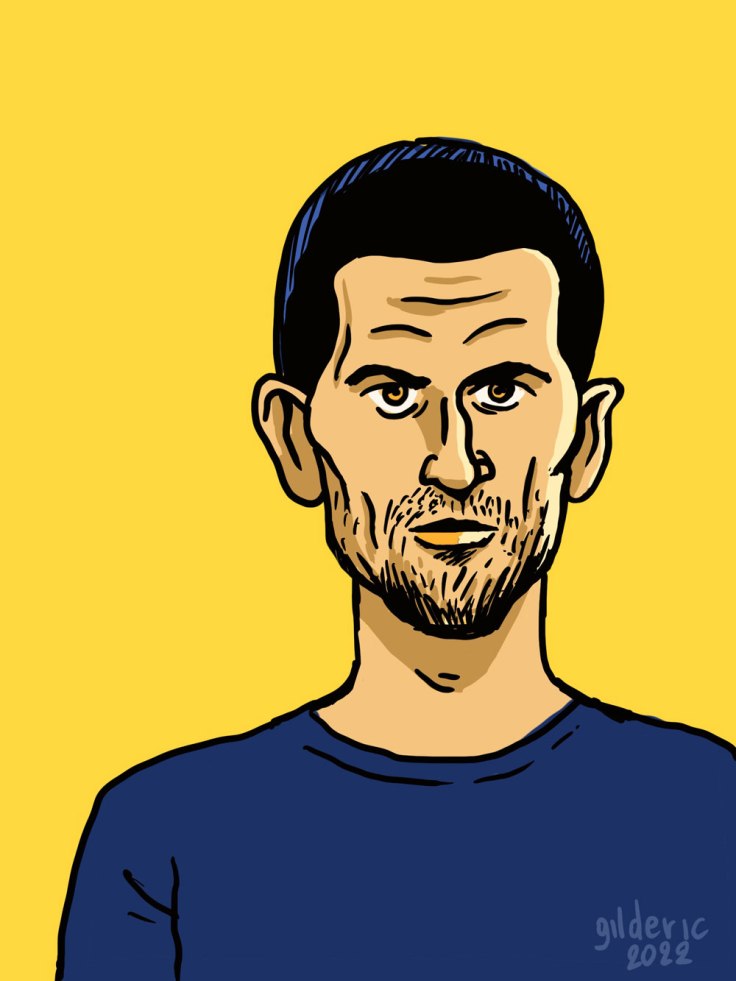Novak Djokovic - portrait dessiné avec Procreate sur iPad